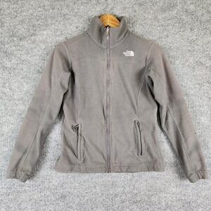 The North Face Jacket Womens Full Zip Fleece Gray Mock Neck Small
